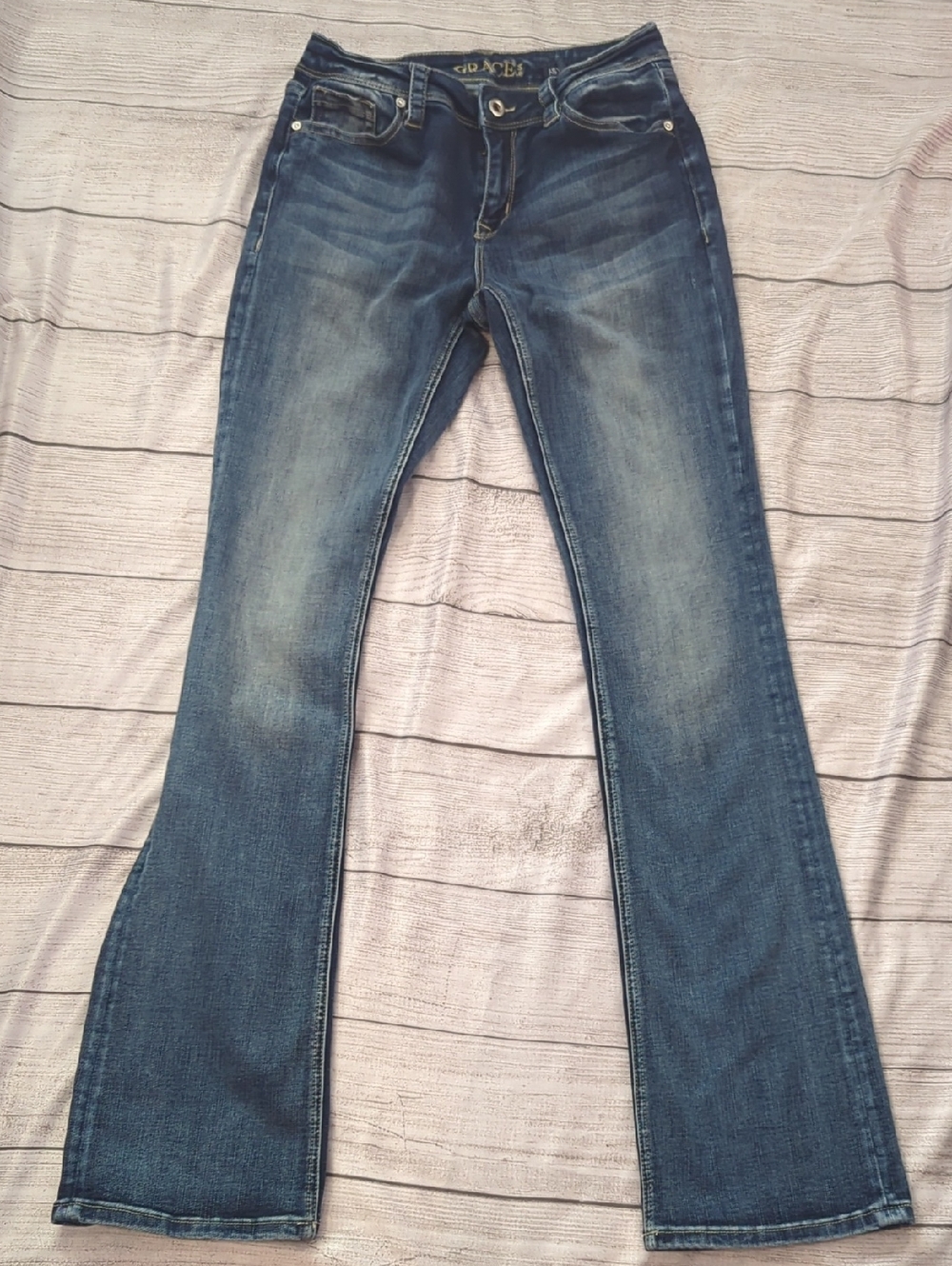 Grace in LA Medium Wash Flare Jeans